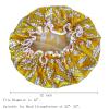1 PCS Eco-friendly PEVA Lined Shower Cap, Cute Printed Exterior Large Bath Cap for Hair Treatment (07 Yellow Feather) view 3