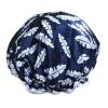 1 PCS Eco-friendly PEVA Lined Shower Cap, Cute Printed Exterior Large Bath Cap for Hair Treatment (05 Navy Feather) view 1