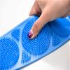 Magik Silicone Bath Shower Towel Rub Brush Pull Back Strip Scrubber Exfoliating Scrub Tool (Blue) view 4