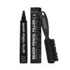 Pacinos Beard Pencil Filler - Water Proof, Long Lasting Coverage & Natural Finish - Beard, Moustache & Eyebrows - Micro-Fork Tip for Seamless Application - Includes Bristle Brush for Blending (Black) view 1