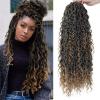 Goddess Locs Crochet Hair 18Inch Faux Locs With Curly Ends Synthetic Crochet Hair Pre Looped Boho Faux locs Bohemian Crochet Braids 4Packs(1B/27, 18inch) view 1