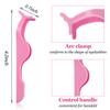 24 Pieces Plastic False Eyelash Applicator Clip Eyelash Extension Tweezers Remover Tool Tweezers for Application and Removal(Pink) view 2