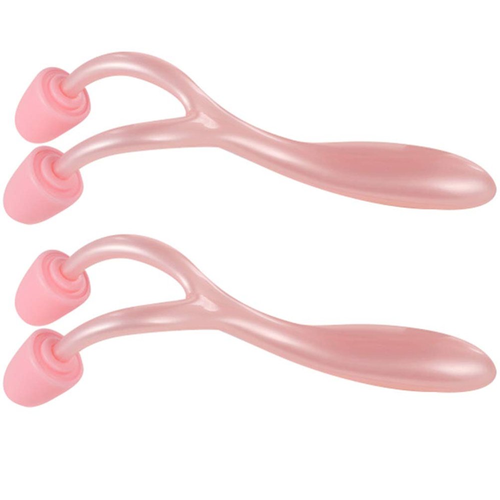 2pcs Facial Roller Massager Silicone Nose Straightening Corrector Anti-Aging Skin Tightening Beauty Tool for Home Spa