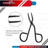 PRECISE CANADA Scissors Shaped Slant Tip Tweezer Clip,Black view 3