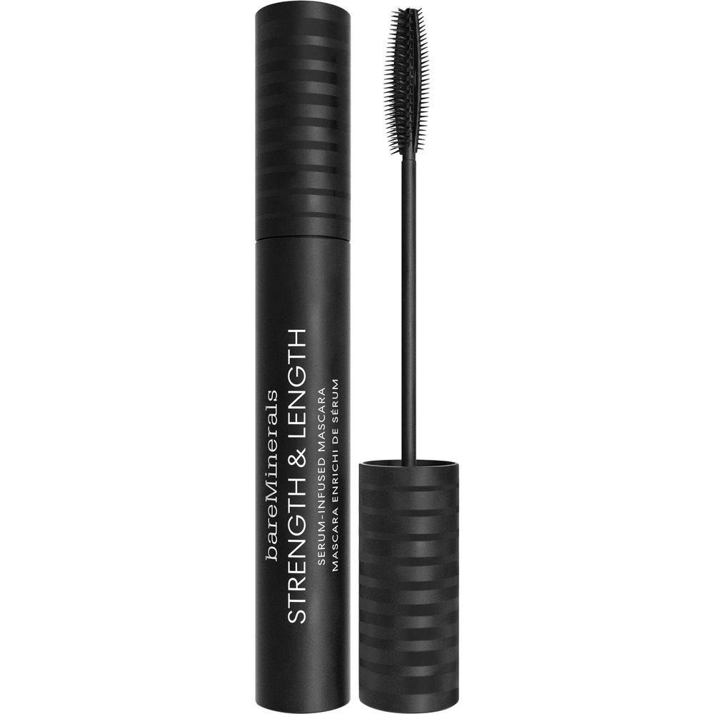 bareMinerals Strength & Length Serum-Infused Black Mascara, Full Size, Vegan, Cruelty-Free & Dermatologist-Tested