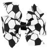 HipGirl Sports Soccer Bows Hair Clips and Soccer Ribbon Pony Holder Streamers Bundle-Soccer Accessories, Soccer Gifts for Girls and Women view 3