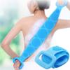 Silicone Bath Body Brush-Silicone Back Shower Scrubber Exfoliating Brush-Bath Belt Exfoliating Back Brush Belt-Bath Towel for Dead Skin Remover,Dual Sided,Easy to Clean, Eco Friendly (Blue) view 2
