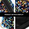 1pc Sequin Cosmetic Bag with Large Capacity Portable Toiletry Storage Bag for Travel Versatile Makeup Organizer Stylish Square Design Present for Women view 2