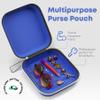 OPTIPAK Multipurpose Purse Pouch | Neoprene Makeup Bag with Zipper Pouch & Carabiner Keychain | Portable Travel Cosmetic Bag, Womens Travel Makeup Tote (Pack of 1) view 2
