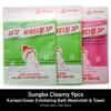 9pcs Genuine Korean/Asian Exfoliating Bath Washcloth, Skin Massage (Green 6pcs, Red 3pcs) Genuine Korean Italy Towel, Removing Dry, Dead Skin Cells, Cleaning Pores, Reusable view 3