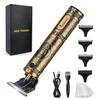 RESUXI Cordless Hair Trimmer for Men, Professional Electric Hair Clippers Barber Trimmer, Mens T-Blade Beard Trimmer Zero Gapped Edgers Gold Knight Close Cutting Haircut Kit view 1