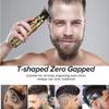 RESUXI Cordless Hair Trimmer for Men, Professional Electric Hair Clippers Barber Trimmer, Mens T-Blade Beard Trimmer Zero Gapped Edgers Gold Knight Close Cutting Haircut Kit view 4