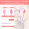 3 Pcs Lip Scrub Brush with Silicone Facial Cleansing Brush,2 Pcs Face Scrubber Gentle Exfoliating,Removing Blackhead,Massaging view 2