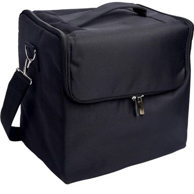 Welocity Professional Vanity Box Cosmetic Bag Organizer For Home And Travel (Large)(Black), 24.5 Cm, Black, 1 Count (Pack of 1)