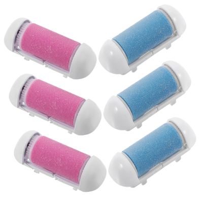 6pcs Foot Spa with Heat and Massage and Jets Dead Skin Remover Replacement for Foot Foot Remover Foot Grinding Heads Roller Refills Electric Supplementary Header Electronic