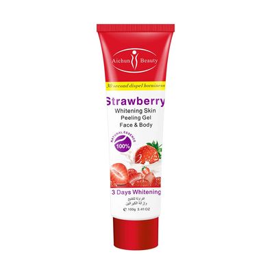 Aichun Beauty Milk Exfoliating Dead Skin Facial Purify Body Cleaning Peeling Gel Cream 100g (STRAWBERRY)