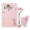 Mount Lai Rose Quartz Gua Sha Facial Tools, Pink Quartz Gua Sha Facial Tools Set and Roller, Guasha Tool for Face to Relieve Muscle Tension and Reduce Puffiness, Anti Aging Skin Care Sets for Women view 1