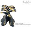 French Amie Crown Wave Yellow Tokyo Small 2 1/2 Handmade in France Celluloid Interlocking Jaw Hair Claw Clip for Women and Girls view 4
