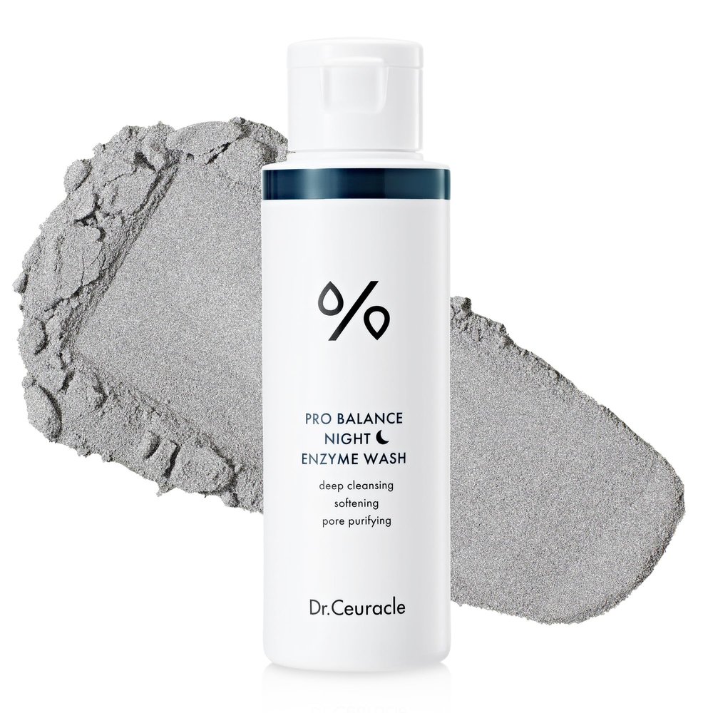 Dr.Ceuracle Pro Balance Enzyme Powder Face Wash - Korean Day and Night Natural Enzyme Powder Face Wash for Deep Pore Cleansing, Sebum Removing, pH Skin Balancing Care (Night Wash)