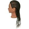 QACIEH Mannequin Head 100% Real Human Hair for Hairdresser Practice Styling Braiding Manikin Cosmetology Doll Training Head with Stand view 3