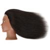 QACIEH Mannequin Head 100% Real Human Hair for Hairdresser Practice Styling Braiding Manikin Cosmetology Doll Training Head with Stand view 4
