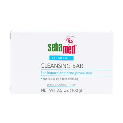 SEBAMED Clear Face Cleansing Bar 100g - Effectively Reduces Pimples and Blackheads - For Impure and Acne Prone Skin (Pack of 4)