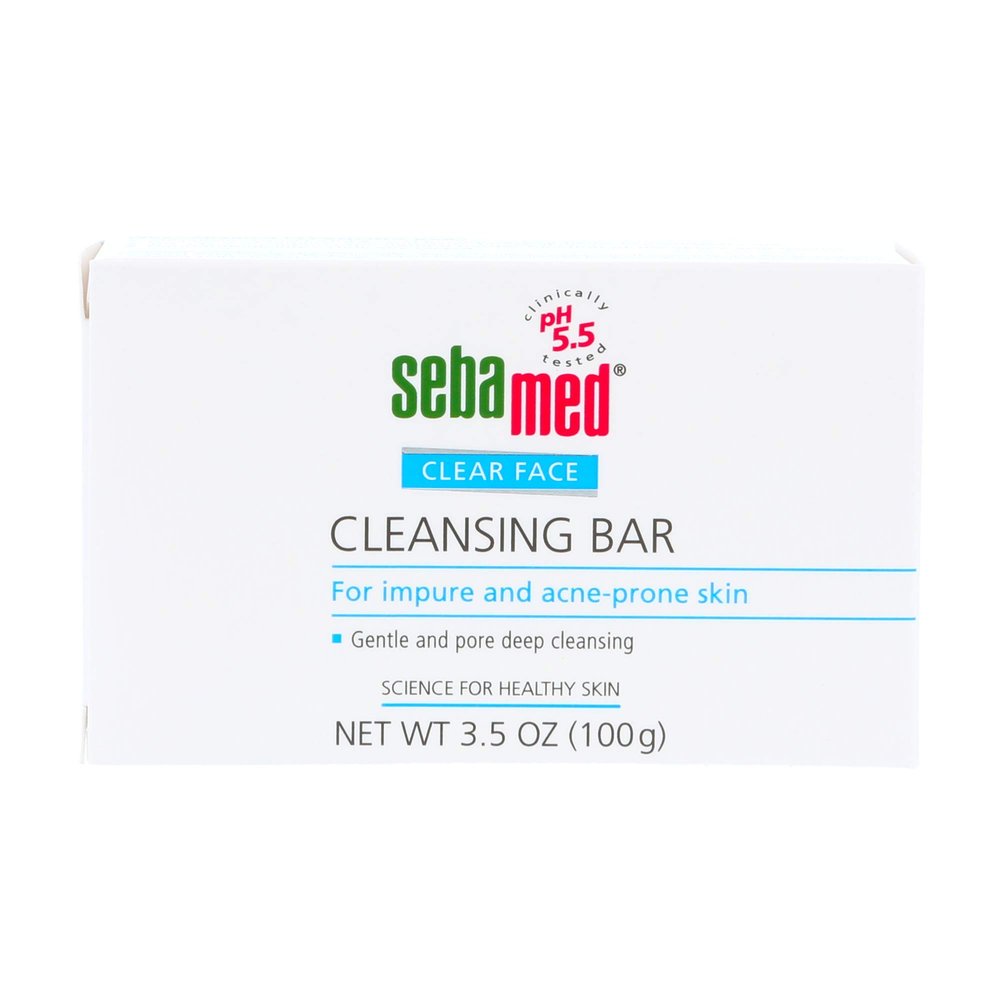 SEBAMED Clear Face Cleansing Bar 100g - Effectively Reduces Pimples and Blackheads - For Impure and Acne Prone Skin (Pack of 4)