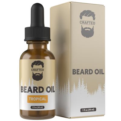 Beard Oil by Crafted Beards - Beard Oil Conditioner - Leave Your Beard Feeling Amazing - All Natural Ingredients - No Residue - Mustache Oil - 1oz - Made in the USA (Honey CoCo Mango)