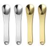 4 Pcs Mini Metal Makeup Spoon Cosmetic Spatula Cosmetic Facial Mask Cream Spoon Beauty Scoop for Mixing and Sampling, Gold and Silver view 1