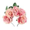 YAZILIND Seaside Vacation Headdress Rose Flower Wreath Garland Bride Hair Accessories Headband(Color4) view 1