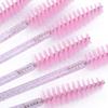 200 Disposable Eyelash Brush Mascara Wands Spoolies for Eye Lashes Extension Eyebrow Purple Pink Tbestmax view 3