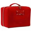 Estee Lauder Red Velveteen Makeup Cosmetics Train Case Travel Storage Bag view 3