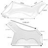 2PCS Men's Beard Shaping Tool Template, Beard Guide Shaper with Inbuilt Comb, Multi-liner Edges Shave for Curve/Straight/Neckline/Goatee/Sideburns (Clear-2pcs) view 2