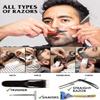2PCS Men's Beard Shaping Tool Template, Beard Guide Shaper with Inbuilt Comb, Multi-liner Edges Shave for Curve/Straight/Neckline/Goatee/Sideburns (Clear-2pcs) view 4