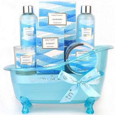 Bath and Body Gift Set,6 Pcs Lavender and 7 Pcs Ocean Scented