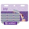 joy Womens Razor Blade Refills, 12 Count, Purple, Lubrastrip to Help Avoid Skin Irritation view 1
