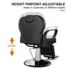 Artist hand Barber Chair for Salon, Reclining Barber Chair Heavy Duty Adjustable Height & Headrest, Barber Shop Chairs Wide Seat Comfort and Sturdy, Beauty Salon Chair for Hair Stylist for Home Black view 4