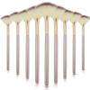 9 Pieces Facial Fan Mask Brushes, Soft Facial Applicator Brushes Tools for Peel Glycolic Makeup for Mud Cream(Champagne) view 1
