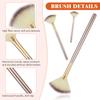 9 Pieces Facial Fan Mask Brushes, Soft Facial Applicator Brushes Tools for Peel Glycolic Makeup for Mud Cream(Champagne) view 3