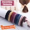 100Pcs Hair Ties, Seamless Cotton Elastic Thick/Straight/Coarse Hair Bands, Stretch Ponytail Holders No Crease for Women Girl, 10 Colors view 4