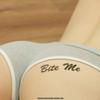 10 x Bite Me Tattoo - Black Lettering - Sexy Kinky Fetisch Tattoo (10) view 1
