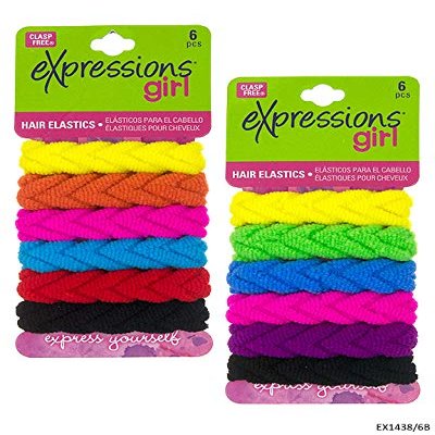 DDI 2334327 Bright Clasp Free Faux Braid Elastics - 6 Piece - Assorted Case of 48