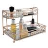 Home Details Mirrored, Perfect for Perfumes, Jewelry, Makeup, Cosmetic Organizer, Stylish Decor in Rose Gold 2 Tier Vanity Tower view 2