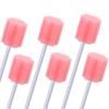 250 Pcs Disposable Mouth Swabs Sponge, BVN Oral Swabs, Oral Care Swabs Disposable, Mouth Swabs, Unflavored and Sterile Disposable Dental Swabsticks for Mouth Cleaning, Pink view 1