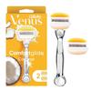 Gillette Venus Comfortglide with Olay Coconut Womens Razor Handle + Blade Refills, Silver, 2 Count view 1
