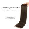 HOTBANANA Wire Hair Extensions, 20 inch 110g Chocolate Brown Fish Line Hair Extensions Real Human Hair Straight Invisible Wire Hair Extensions Remy Hair Extensions view 3