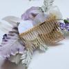 Abbie Home Flower Hair Comb - Floral Boho Comb with Rose Berry Handmade Bridal Crown Wedding Floral Headpiece (Lavender) view 4