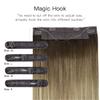 HOTBANANA Wire Hair Extensions 14 inch 75g Walnut Brown to Ash Brown and Bleach Blonde Fish Line Extensions Real Human Hair Straight Invisible Wire Remy Hair Extensions view 3