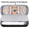 Case Compatible with Houzzi/for NuDerma/for Signstek/for APREUTY/for FAZJEUNE/for NewWay Professional Clinical Portable Handheld High Frequency Skin Wand Machine, 6 Neon & Argon Wands (Only Box) view 4