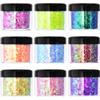 Body Glitter Wenida 9 Colors 190g Holographic Iridescent Cosmetic Festival Makeup Chunky Powder for Nail Hair Eye Face view 3